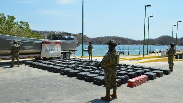 Marina decomisa más de una tonelada de cocaína en costas de Chiapas