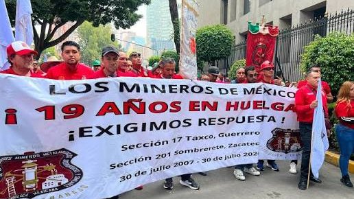 Mineros marchan a Segob: casi 20 años sin justicia laboral